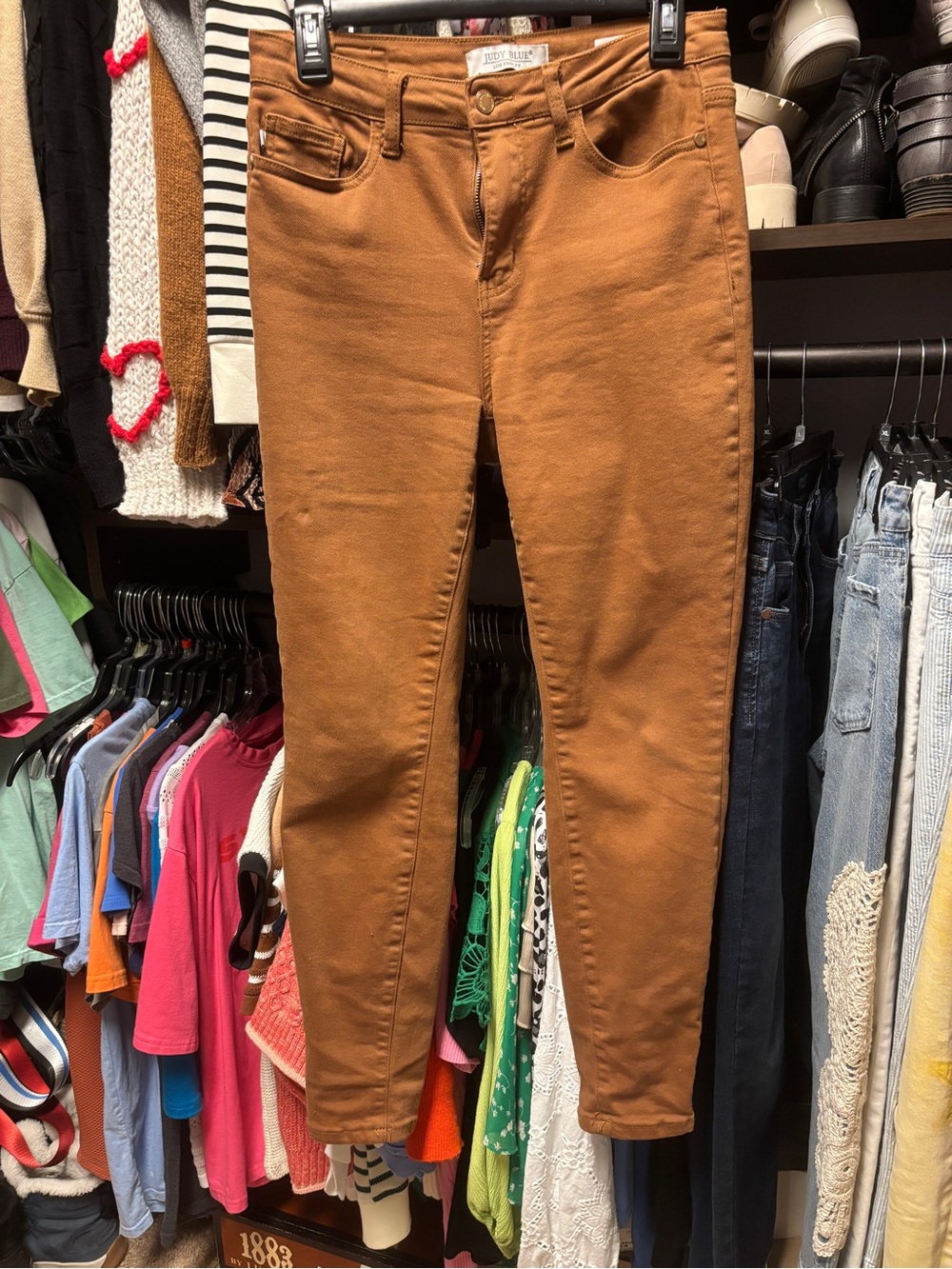 Judy Blue Skinny Jeans in Cognac